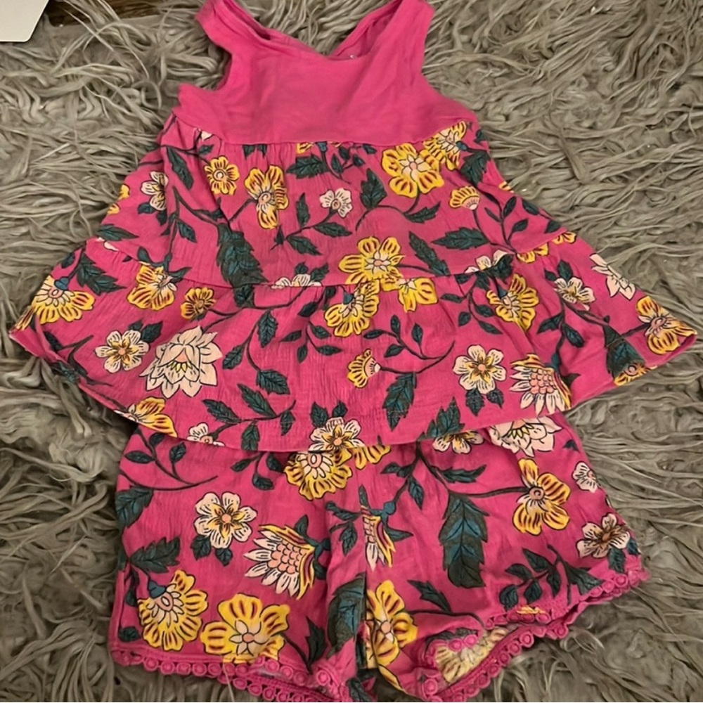 Carter's Pink Floral 2 piece matching set